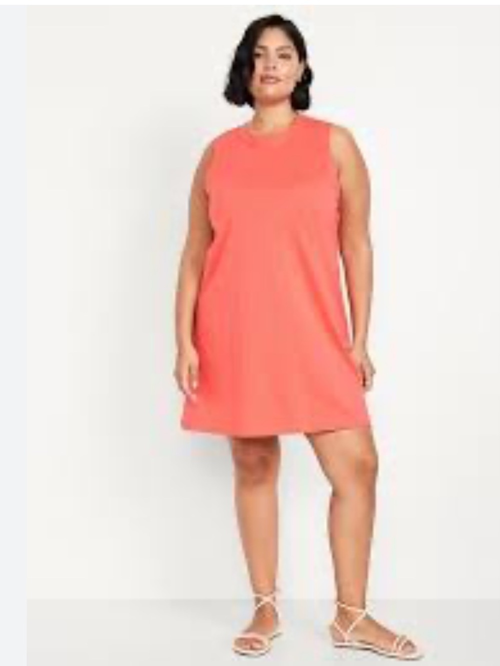 Old Navy Coral Sleeveless Midi Dress ladies large